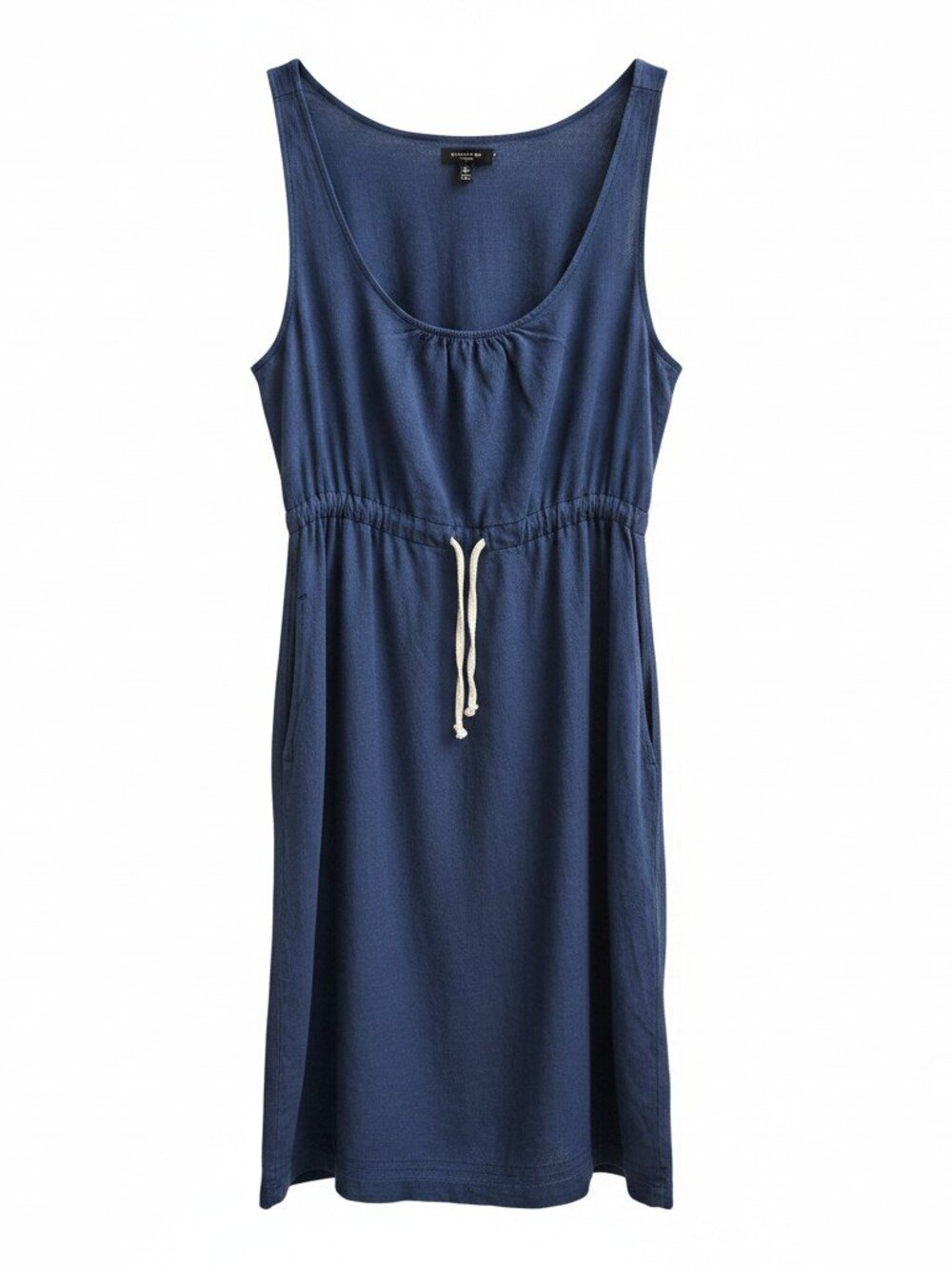 Title  Witchery Pure Linen Drawstring Mini Dress in Blue - Size 10